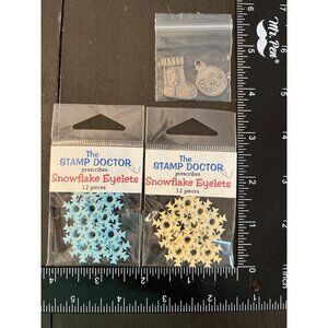 The Stamp Doctor Snowflake Eyelets & Metal Christmas Charms Set